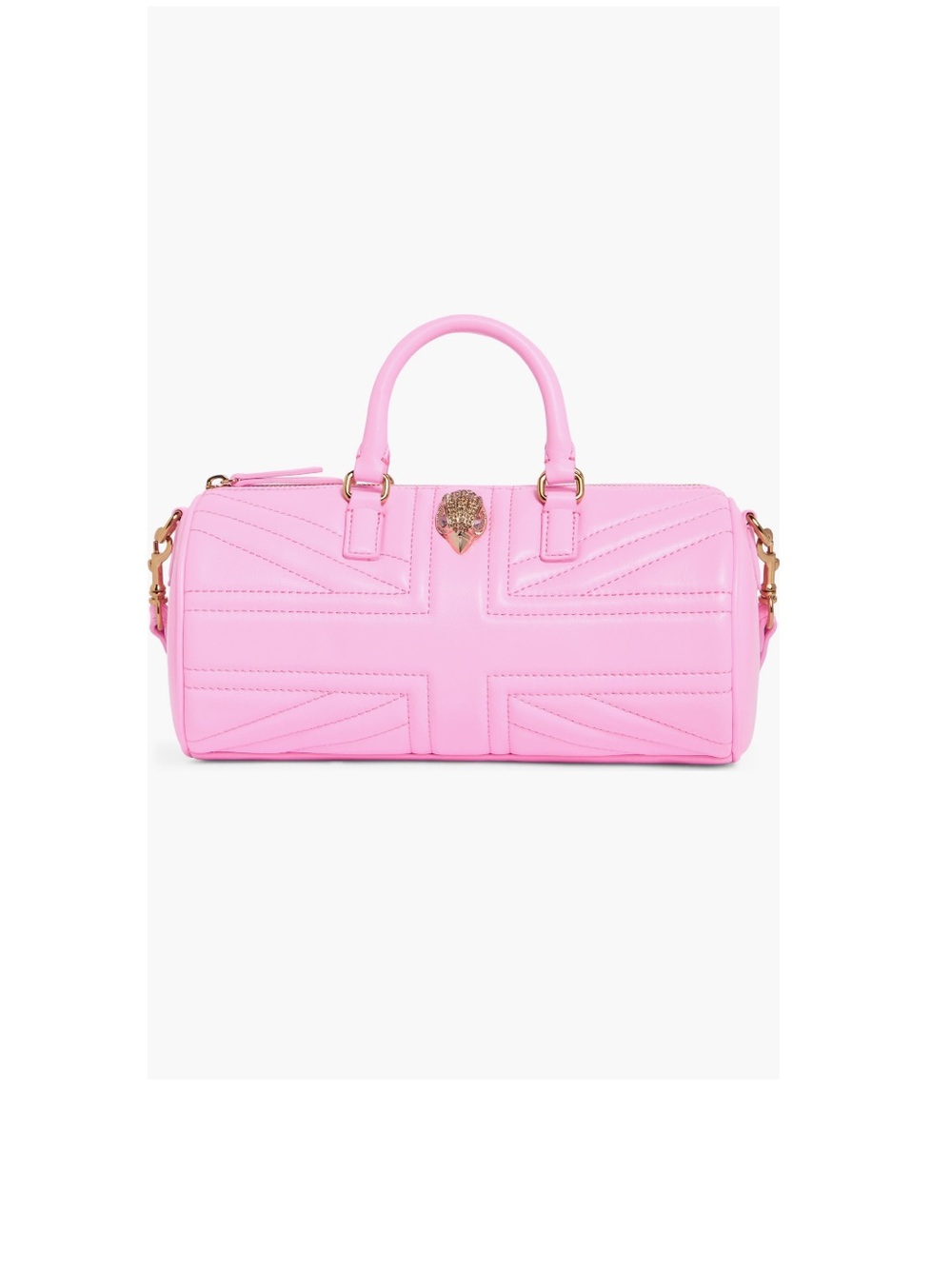 Kurt Geiger Nanners Pink Union Jack Barrel Bag
